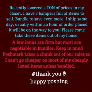 BUNDLE IN MY CLOSET !! Everything priced to sell!